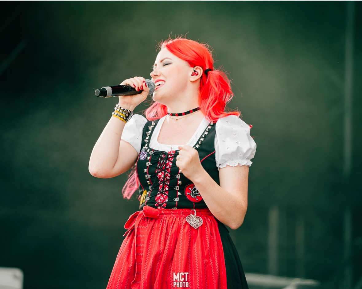 Julia Ivanova in Dirndl at Graspop Metal Meeting Belgium 2022