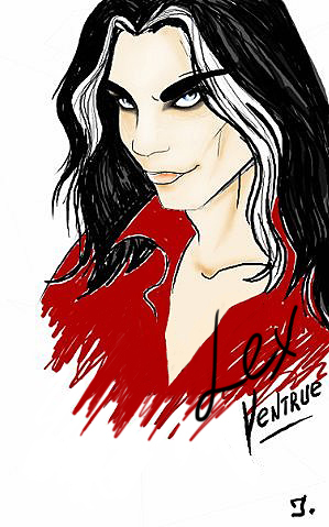 guy with long hair cartoon by Julia Ivanova